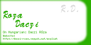 roza daczi business card