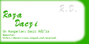 roza daczi business card